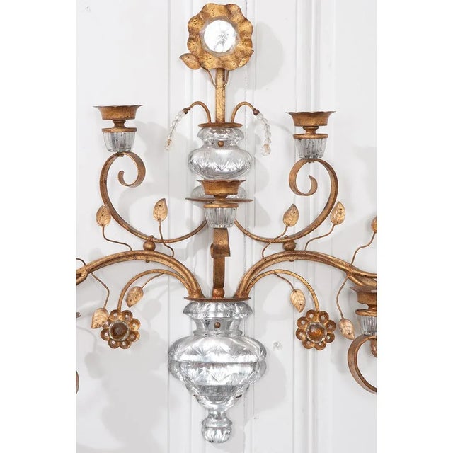 Mid 20th Century French Vintage Bagues Style Sconce For Sale - Image 5 of 13