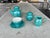 Contemporary Vintage-Inspired Teal Lustre Tea Service With Gold Trim - 5 Pieces For Sale - Image 3 of 5