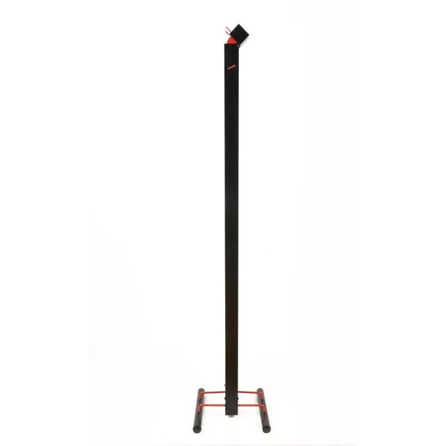Italian Black Aluminum Zagar Floor Lamp by Silvio Carpani for Stilnovo, 1978 For Sale - Image 3 of 10