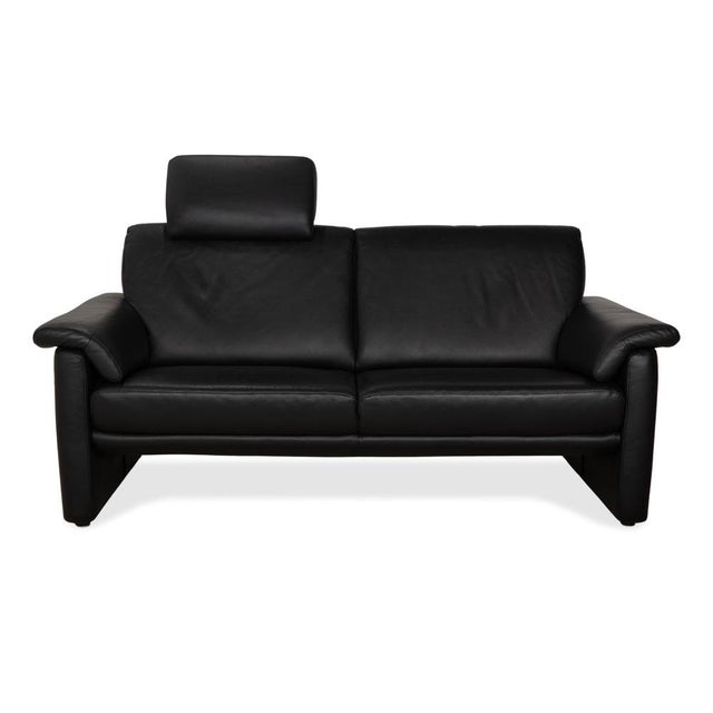 Black Leather Lucca Two-Seater Sofa with Headrest from Willi Schillig For Sale - Image 16 of 16
