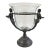 Vintage Baroque Style Case Glass Bowl With Dual Figurative Metal Handles and Stand For Sale