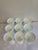 Mid-Century Modern Vintage White Milk Glass Grape & Vine Pedestal Goblets, Set of 9 For Sale - Image 3 of 13