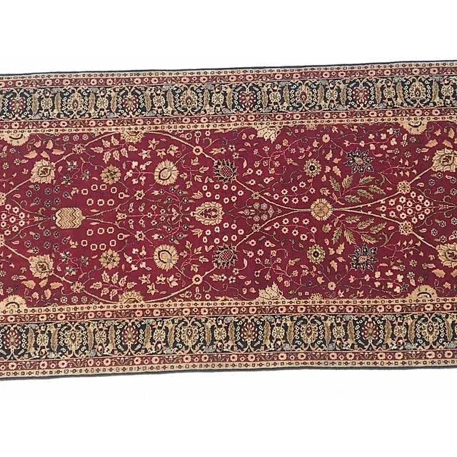 Wool pile genuine hand made very fine vegetable dye Agra carpet-