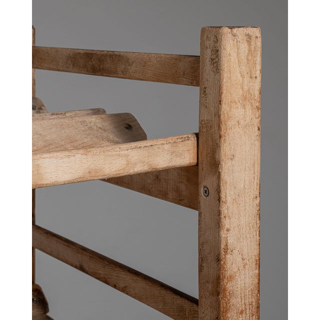 Red Mid 20th Century France Red Wood Bookcase For Sale - Image 8 of 10