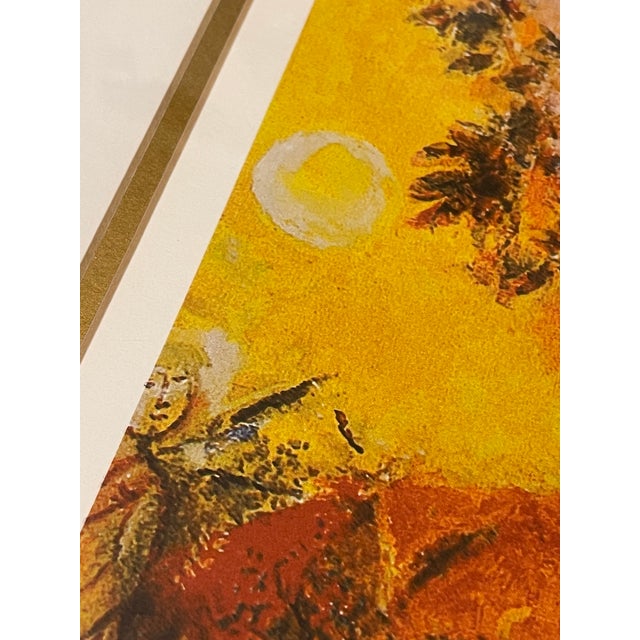 Red Marc Chagall “Tree of Life" Lithograph Signed #210/500 Framed W Coa Aka "Eve" "Tree Over Village" For Sale - Image 8 of 11