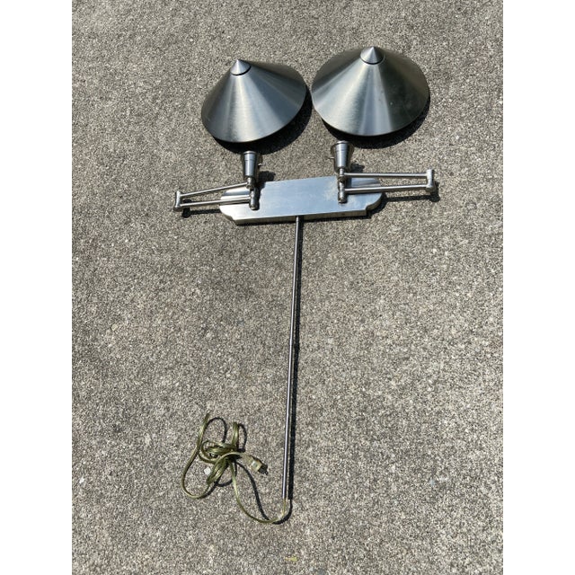 Mid 20th Century French Modern Style Double Swing Arm Wall Sconce Lamp For Sale - Image 9 of 12