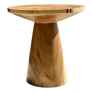 Side Table in Natural Suar Wood, 1980s For Sale