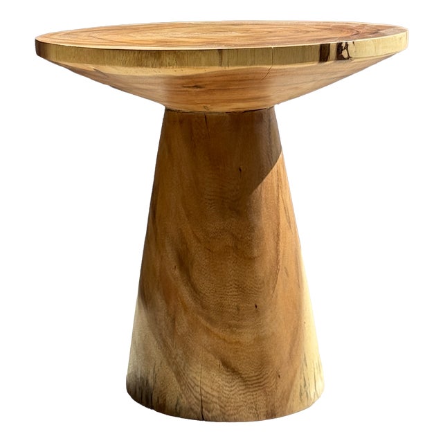Side Table in Natural Suar Wood, 1980s For Sale