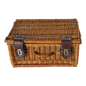Vintage Rattan Picnic Basket Rustic