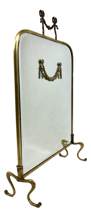 Louis XVI Style Table Mirror in Brass