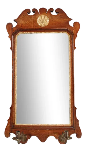 Late 18th Century Mahogany and Parcel Gilt Mirror