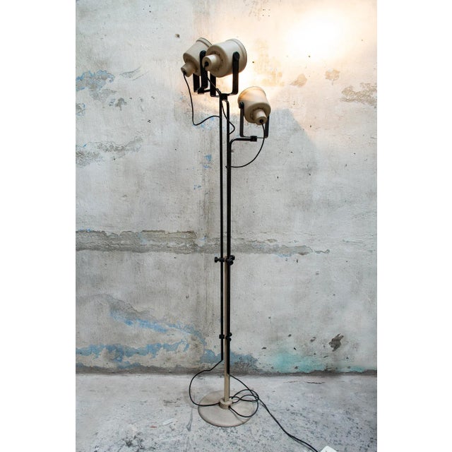 Three steel lights and painted aluminum lights. Adjustable height Model P433 Designer Brusasco & Torretta Milan Light...