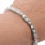 Vintage 18k 750 White Gold Natural Diamond Engraved & Milgrain Tennis Bracelet For Sale - Image 10 of 13