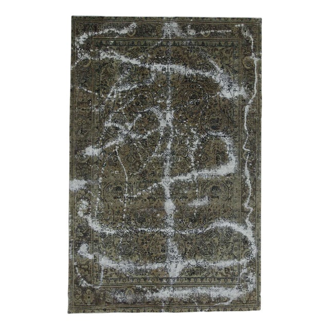 Vintage Middle Eastern Hand-Knotted Rug For Sale