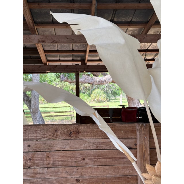 Coastal Tropical Canvas Banana Palm Tree For Sale - Image 4 of 12
