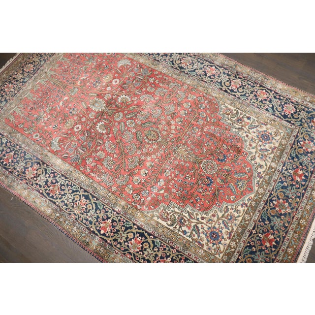 Textile 19th Century Mohtasham Prayer Rug - 4'4" x 6'7" For Sale - Image 7 of 12