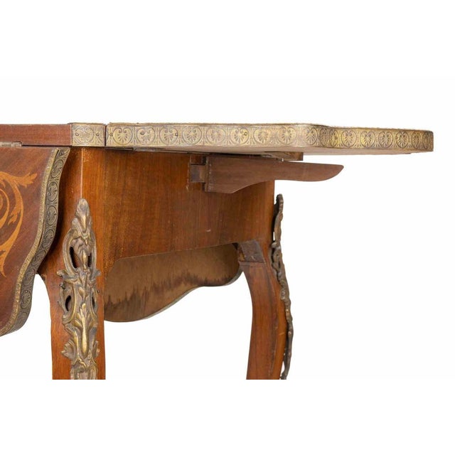 Small Folding Table in Metal and Wood, Italy, 20th Century For Sale - Image 6 of 15