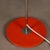 Red Vintage Orange Enameled Metal Lamp For Sale - Image 8 of 9