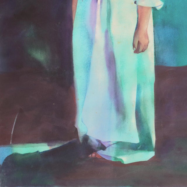 'Abigail, by the Light of the Pool' by Daniel Camp, San Diego Artist, Psychological Portraiture For Sale In Monterey, CA - Image 6 of 9