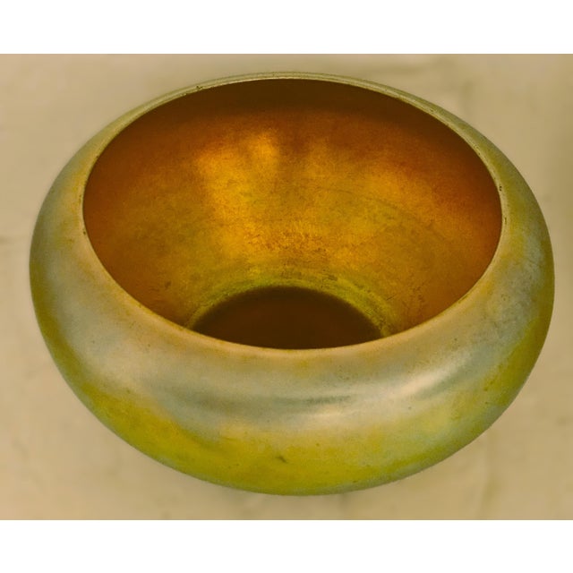 Steuben Gold Aurene Rolled Rim Bowl, Signed 2687 — Carder Era Art Nouveau For Sale - Image 9 of 17