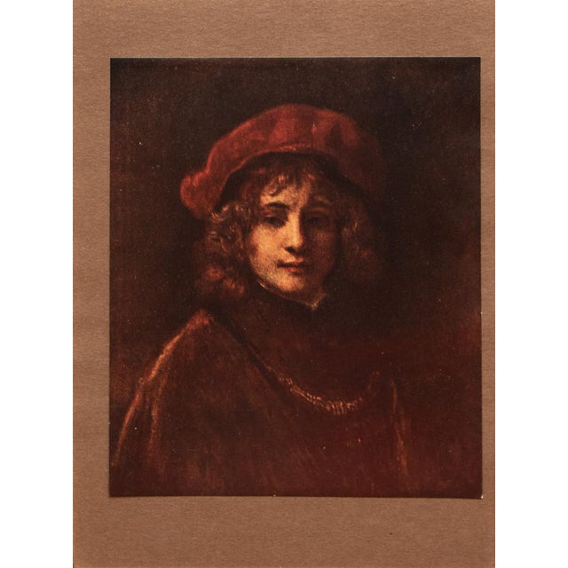 1905 After Rembrandt "Titus in a Red Cap and Gold Chain", First Edition Full-Color Print by M. Menpes For Sale In Dallas - Image 6 of 6