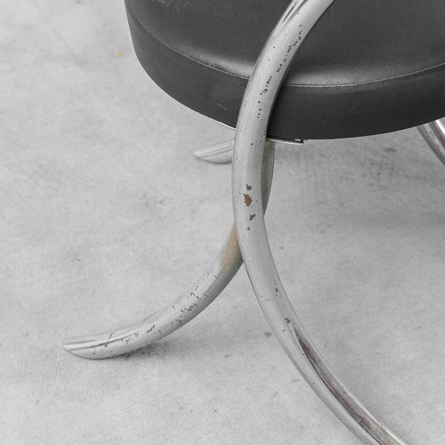 Chairs in Eco-Leather in the Style of Giotto Stoppino, 1970s, Set of 6 For Sale - Image 9 of 12