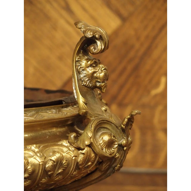 French Neoclassical Gilt Bronze Jardiniere From France, Circa 1850 For Sale - Image 3 of 13