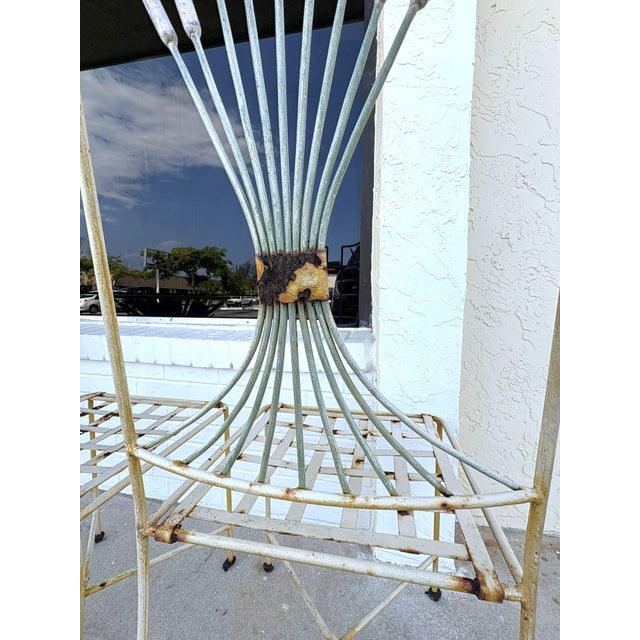 1960's Italian Hollywood Regency Style 'Coco Chanel' Sheaf of Wheat Table With Chairs- 3 Piece Set For Sale - Image 16 of 18