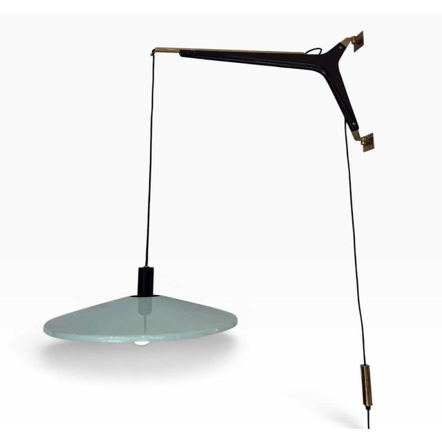 Stilnovo Adjustable Wall Lamp with Metal and Brass from Stilnovo, Italy, 1950 For Sale - Image 4 of 12