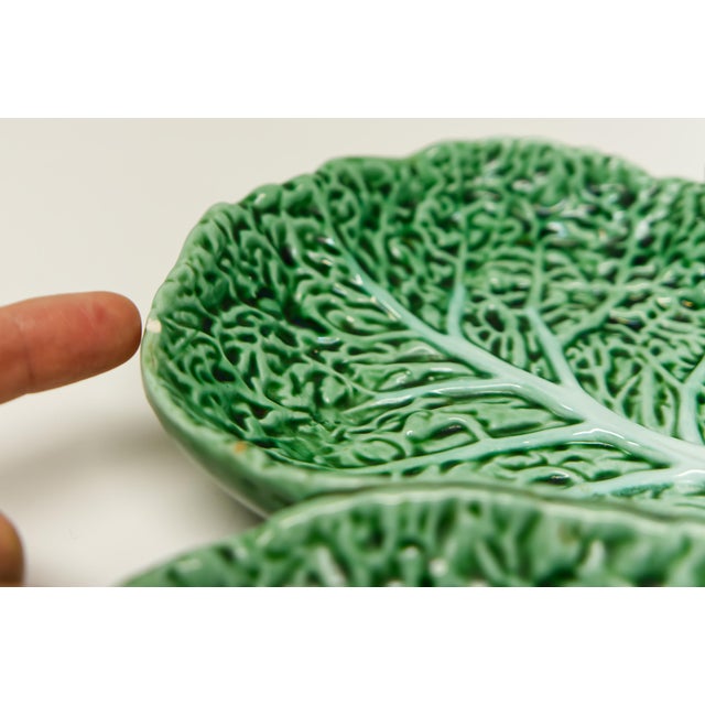 Bordallo Pinheiro Cabbage Ware Divided Serving Platter For Sale In Louisville - Image 6 of 7