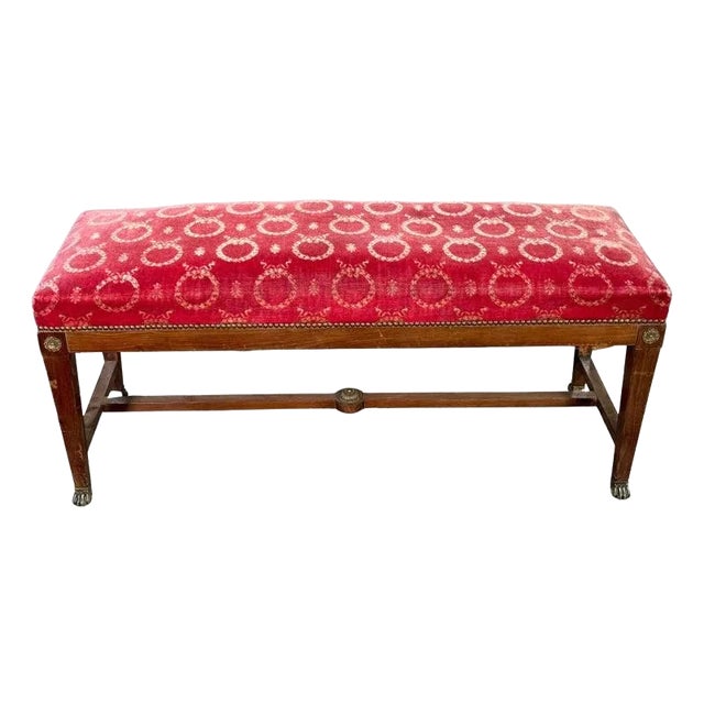 Early 19th Century French Empire Style Bench For Sale