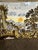 Castelli Majolica Tile Depicting a River Landscape with Architectural Ruins, Boats and Figures in the Foreground, 1970s For Sale - Image 6 of 9