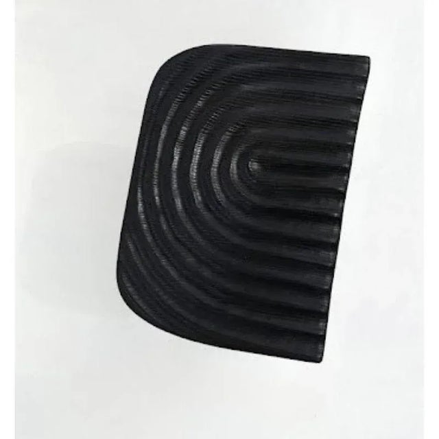 Contemporary Black Fingerprint Stool by Victor Hahner For Sale - Image 3 of 12