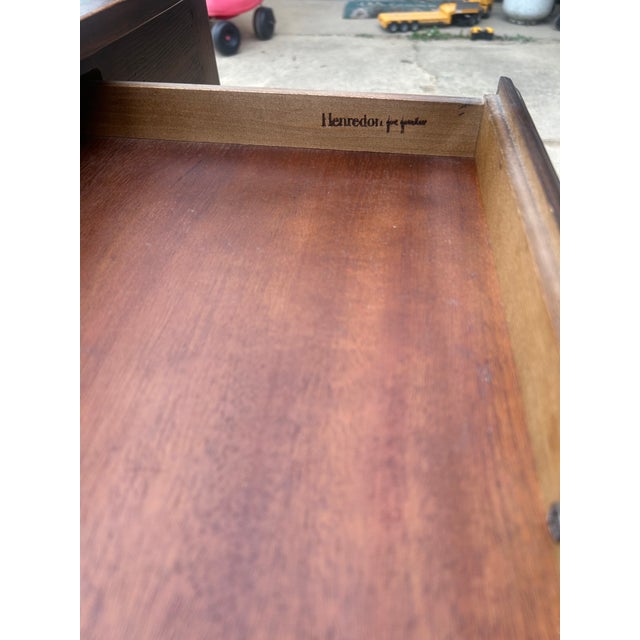 Beautiful Henredon writing desk in good condition. Used as a desk in a bedroom for many many years. See inside drawer for...