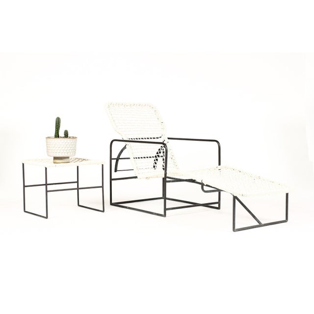 1990s 1990s Mid Century Bronze Patio Reclining Chaise Lounges – Kurt Voss Metals, Attributed For Sale - Image 5 of 12