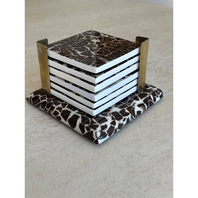 Ladorada Coconut Coasters, Set of 6 For Sale In San Diego - Image 6 of 9