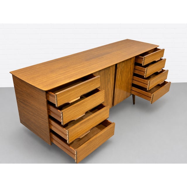 Mid Century Modern African Teak Sideboard | Scandinavian Credenza, Made in England, C. 1960’s For Sale - Image 9 of 17