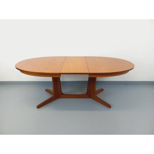 Vintage Oval Extendable Dining Table in Teak from Baumann, 1960s For Sale - Image 14 of 18