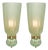 Contemporary Pale Green Murano Glass and Brass Sconces - a Pair For Sale