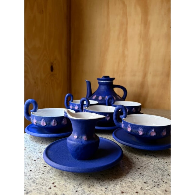 Sculptural Ceramic Coffee Set by HOY, 1980s, Set of 12 For Sale - Image 12 of 18