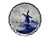 1980s Hand-Painted Blue and White Landscape Plates from Royal Delft, 1980s, Set of 2 For Sale - Image 5 of 13