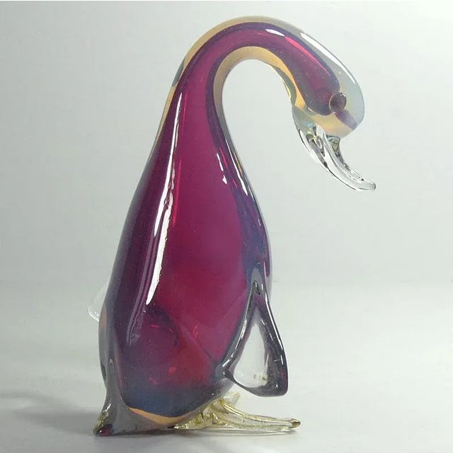 Big Opalescent Glass Duck from Archimede Seguso, 1960s For Sale - Image 6 of 13