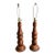 Vintage Mid-Century Sculptural Turned-Wood Table Lamps - Pair For Sale