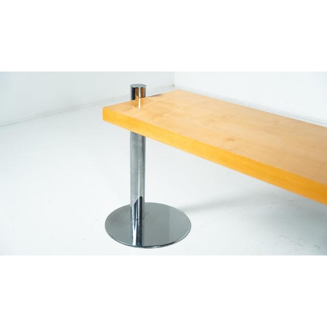 Console in Ash Wood and Metal attributed to Sergio Asti for Poltronova, 1970s For Sale - Image 12 of 13