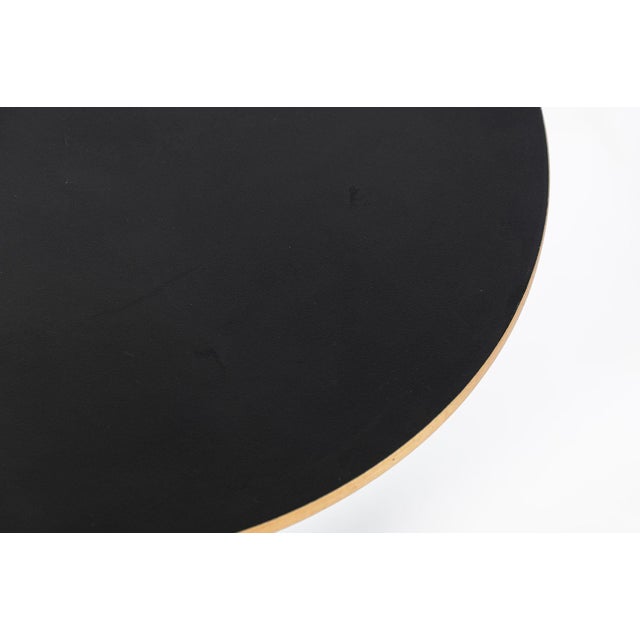 Mid Century George Nelson Pedestal Side Table for Herman Miller Black Laminate For Sale - Image 9 of 12
