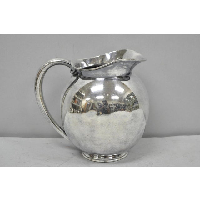 Vintage James Dixon & Sons Sheffield England Silver Plated Bulbous Water Pitcher For Sale - Image 14 of 14