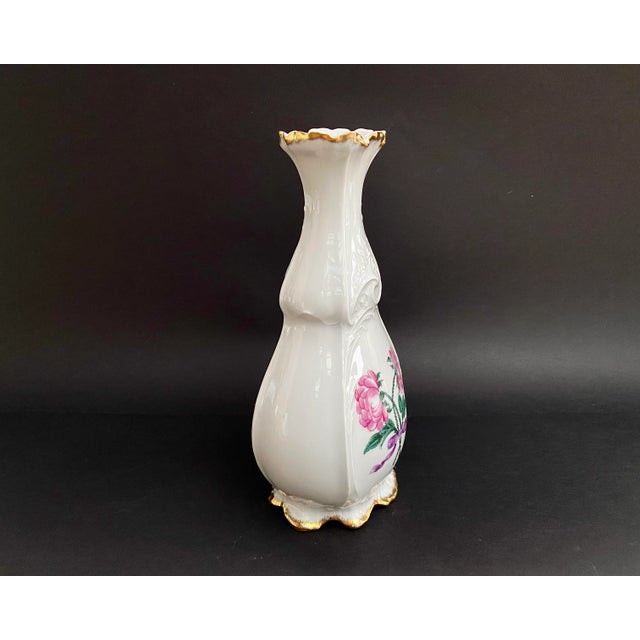 A collectible vintage flower vase made in France by the famous Limoges manufactory, c. 1980s. This exquisite item is...