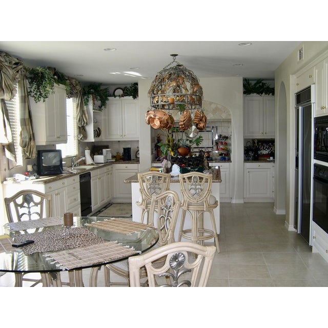 Pot Rack, Vintage Unique Custom Made, Pewter, Brass & Brushed Brass, Copper Pots Included $3,800 For Sale In Los Angeles - Image 6 of 11