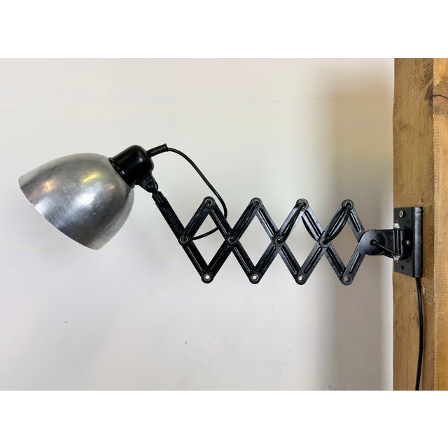 Mid-Century Industrial Scissor Wall Lamp, 1960s For Sale - Image 9 of 18