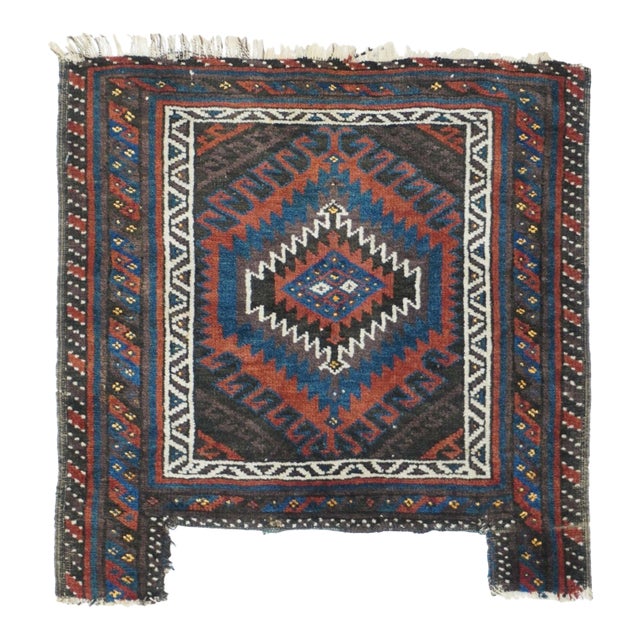 Vintage Balouch Rug 2'2'' X 2'4'' For Sale